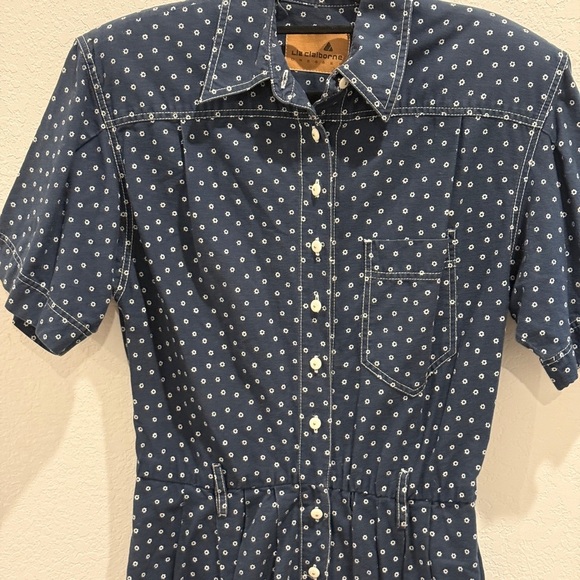 Liz Claiborne Blue and White Puff Sleeve Sundress - Picture 4 of 5